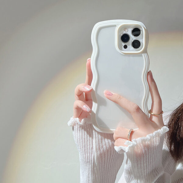 Wave Border Mobile Phone Case Solid Color Simple Candy Color - Image 81