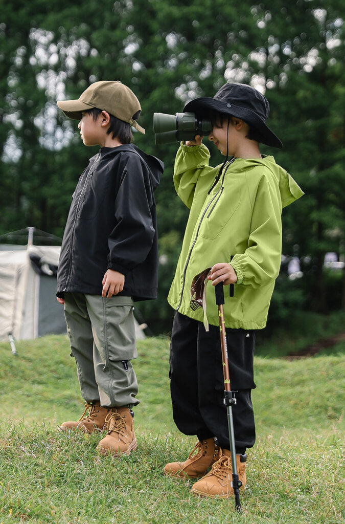 Hooded Windproof Outdoor Jacket For Older Children