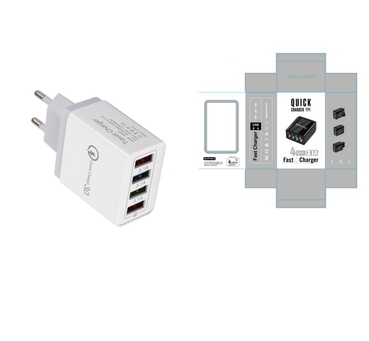 USB Charger Quick Charge 3.0 4 Phone Adapter For Tablet Portable Wall Mobile Charger Fast Charger - Image 34