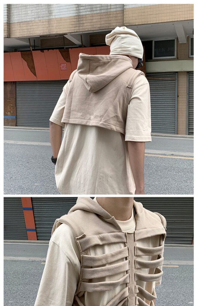 Loose, Versatile Designer-style Sleeveless Hooded Tank Top