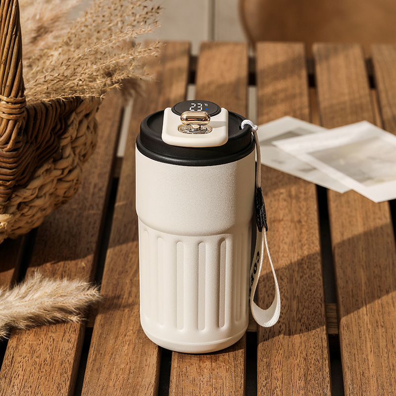 Smart Digital Thermal Bottle Portable Coffee Mug Stainless Steel Water Bottle In-Car Insulated Cup Keep Cold Vacuum Flasks 450ml - Image 26