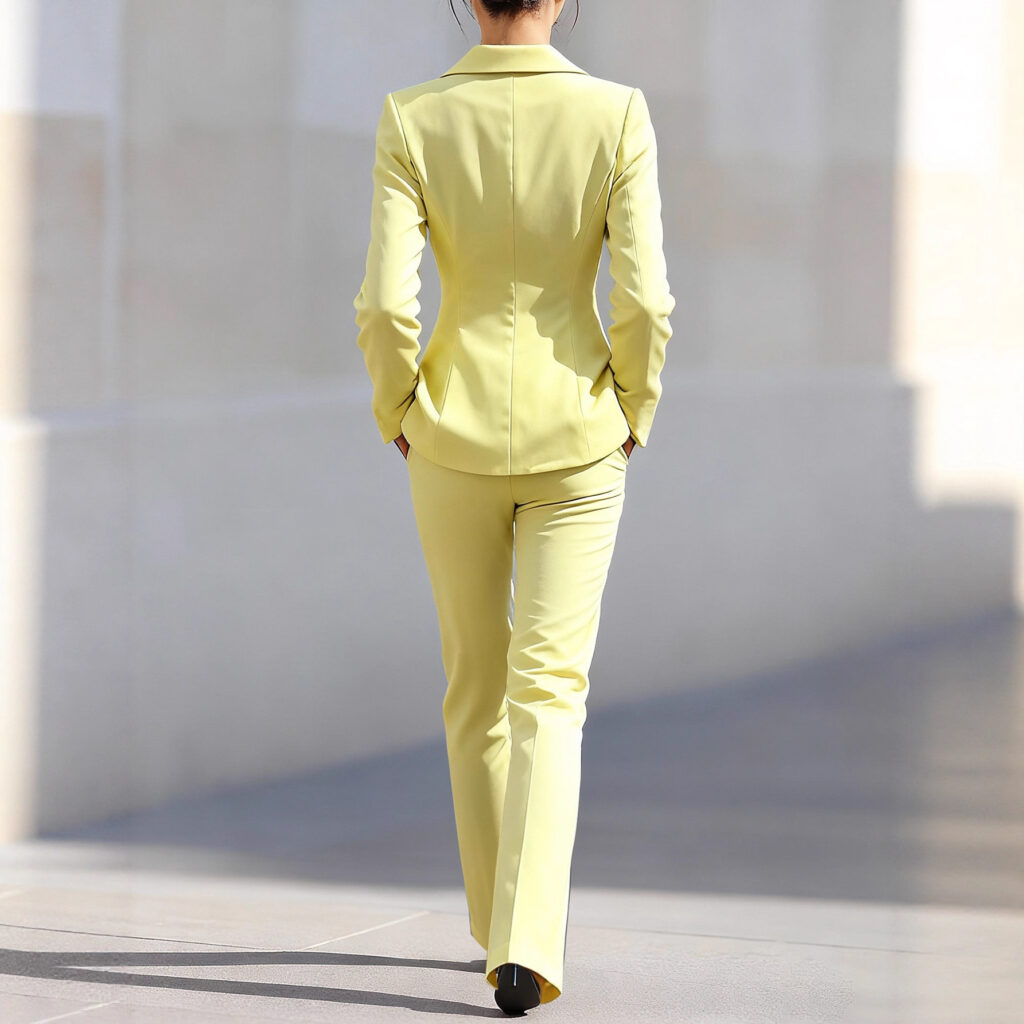 Women's Elegant, Sophisticated Long-Sleeve Blazer And Pants Suit