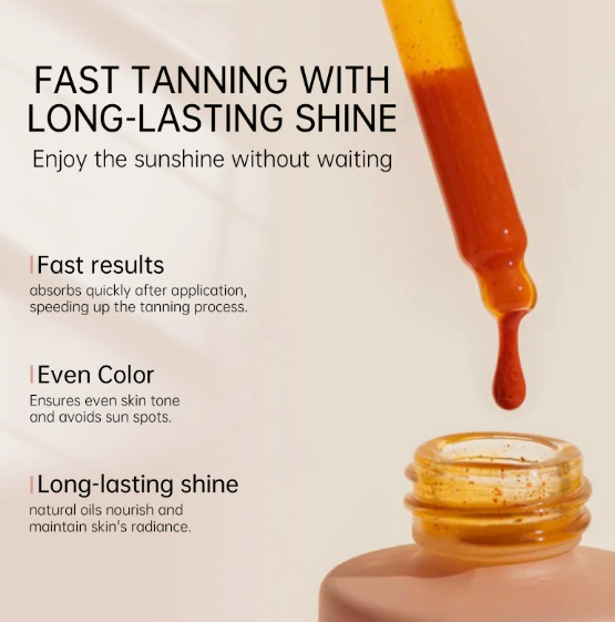 Tanning Face Serum Face Body Tanning Bed Outdoor Fine Line Repair Skin Serum Dark Bronzer Self Tanning Serum Drops - Image 14