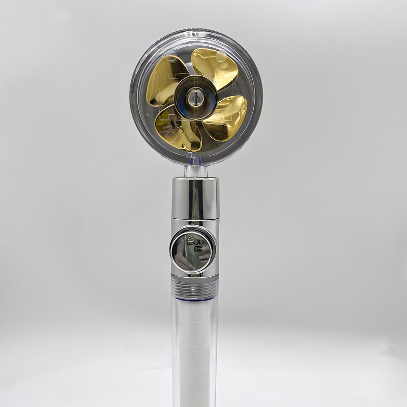 Shower Head Water Saving Flow 360 Degrees Rotating With Small Fan ABS Rain High Pressure Spray Nozzle Bathroom Accessories - Image 114