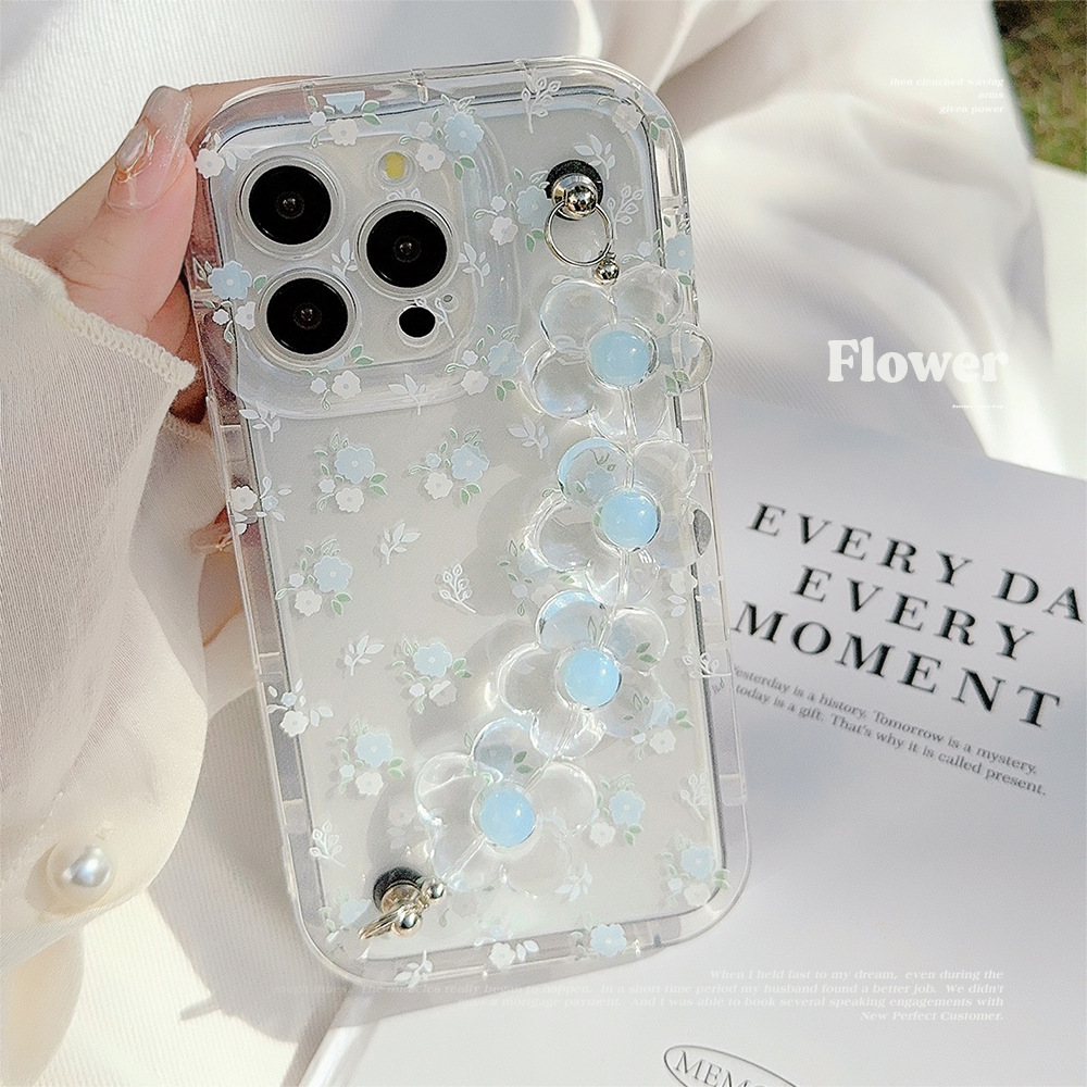 Fresh And Summery Blue Floral Phone Case - Image 4