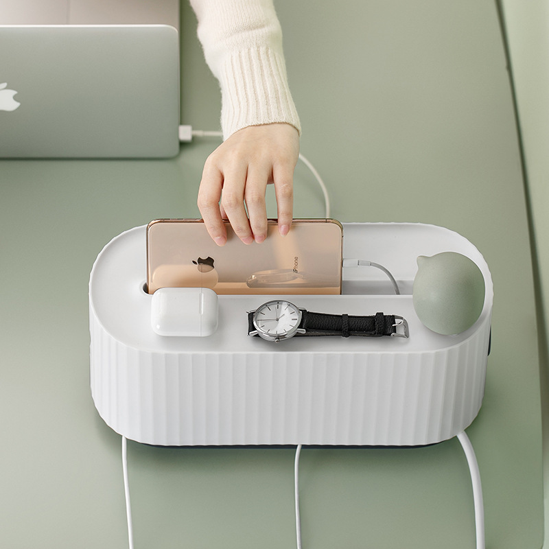 Power Strip Wire Case Cable Storage Box Anti Dust Charger Socket Organizer Network Line Storage Bin Charger Wire Management - Image 1
