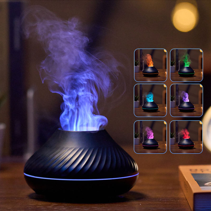 Drop Shipping RGB 130ML Flame Humidifier Diffuser Aroma Essential Oil Fire Flame Aroma Diffuser - Image 3