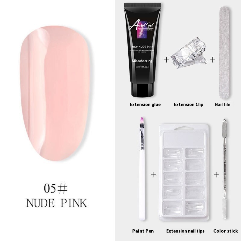 Painless Extension Gel Nail Art Without Paper Holder Quick Model Painless Crystal Gel Set - Image 16