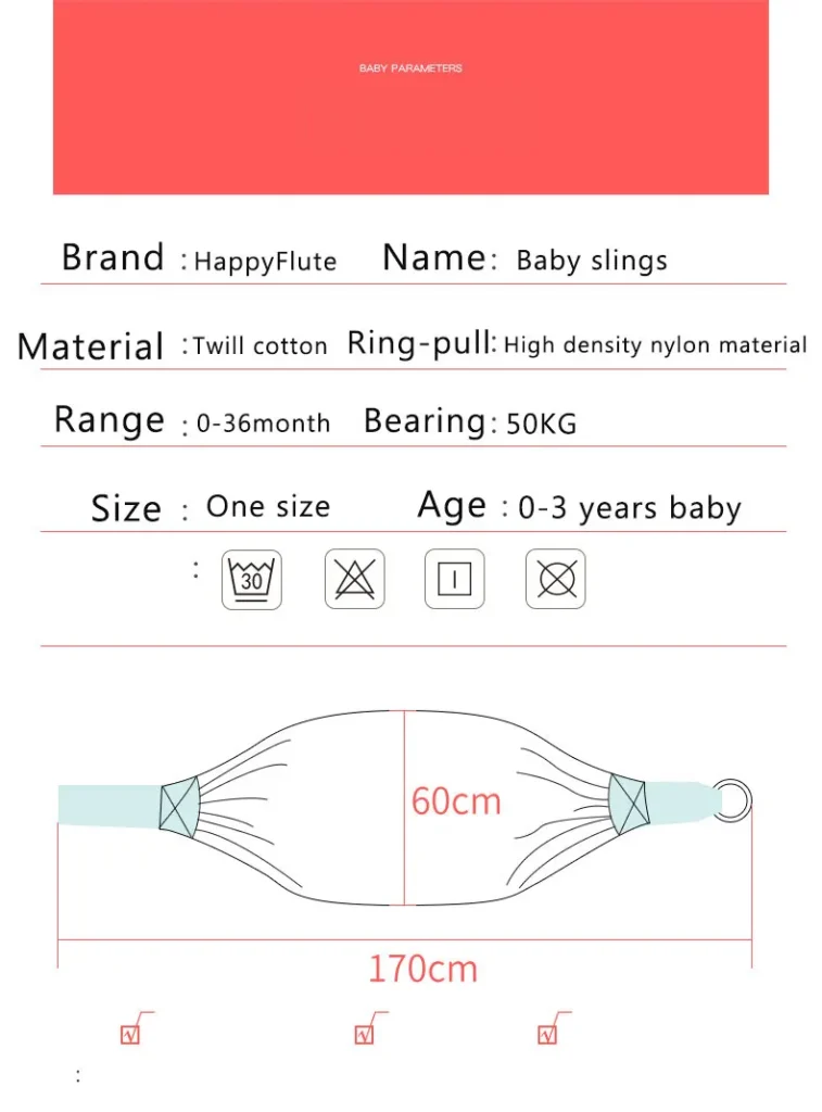 Baby Wrap Carrier Sling Adjustable Infant Comfortable Nursing Cover Soft Breathable Breastfeeding Carrier