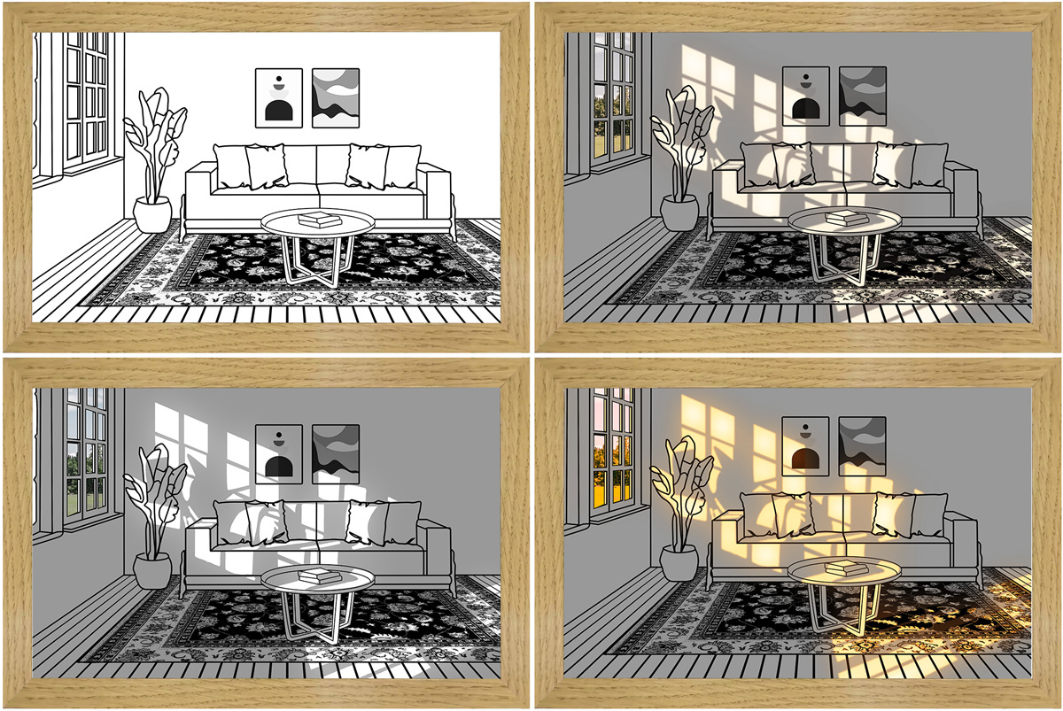 Illuminated Picture LED Decorative Light Painting Bedside Picture Style Creative Modern Simulate Sunshine Drawing Night Light Gift - Image 9