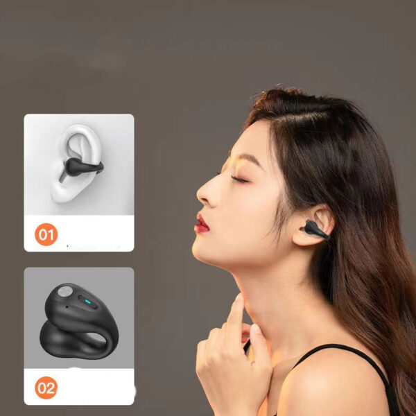 Bone Conduction Headphones TWS Earbuds Ear Clip Bluetooth 5.3 Touch Wireless Earphone In-Ear Bass HIFI Sports Headset - Image 11