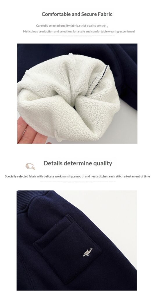Fleece-lined Embroidered Thickened Casual Warm Pants