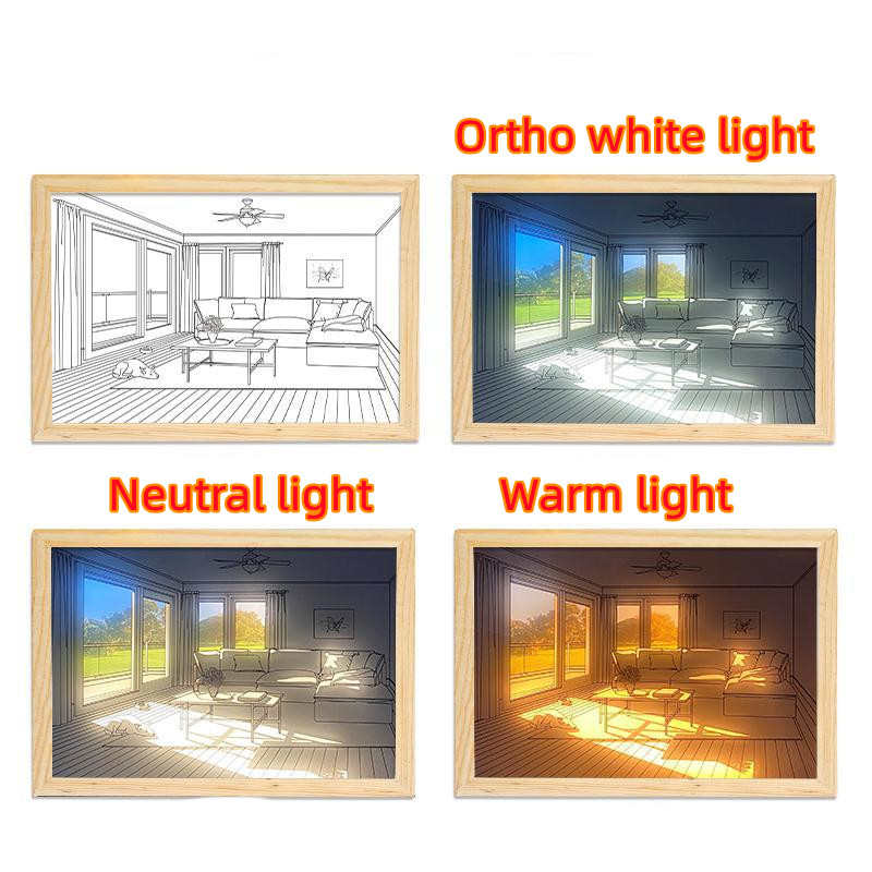 Illuminated Picture LED Decorative Light Painting Bedside Picture Style Creative Modern Simulate Sunshine Drawing Night Light Gift - Image 12