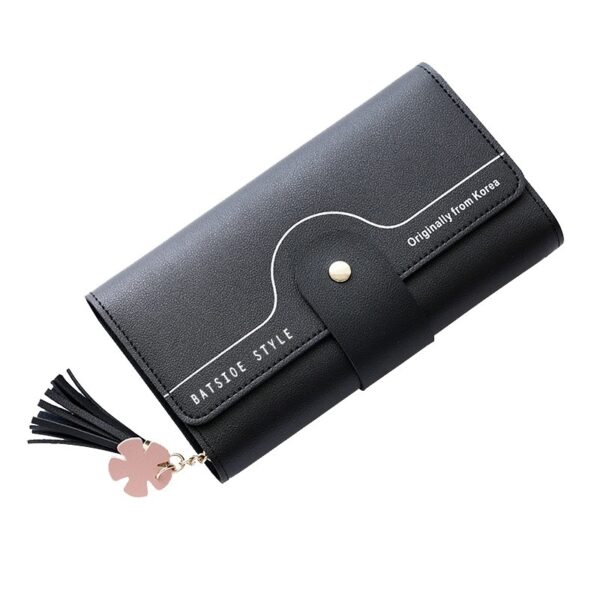 Geometric Letter Buckle Clutch Bag With Tassel And Petal Design For Young Women - Image 9
