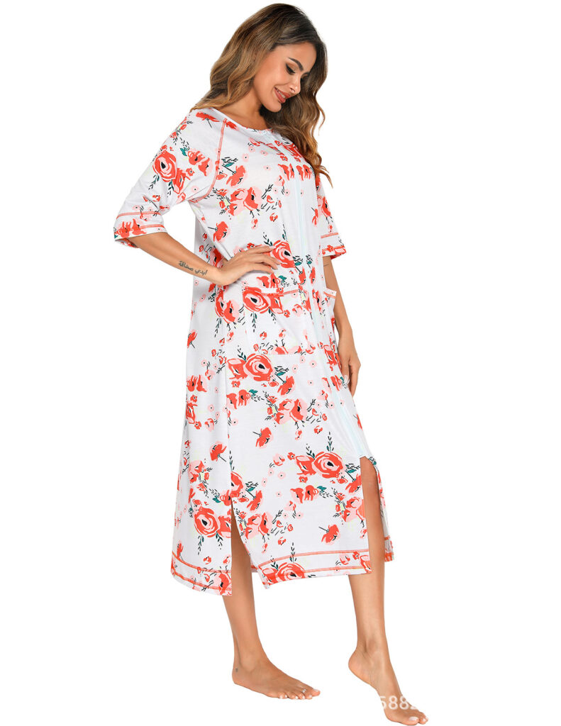 Comfortable Cardigan Womens Base-Layer Pajamas For Autumn And Winter