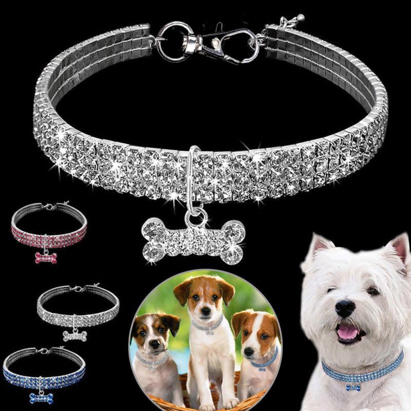Bling Rhinestone Dog Collar Crystal Puppy Chihuahua Pet Dog Collars Leash For Small Medium Dogs Cats - Image 1