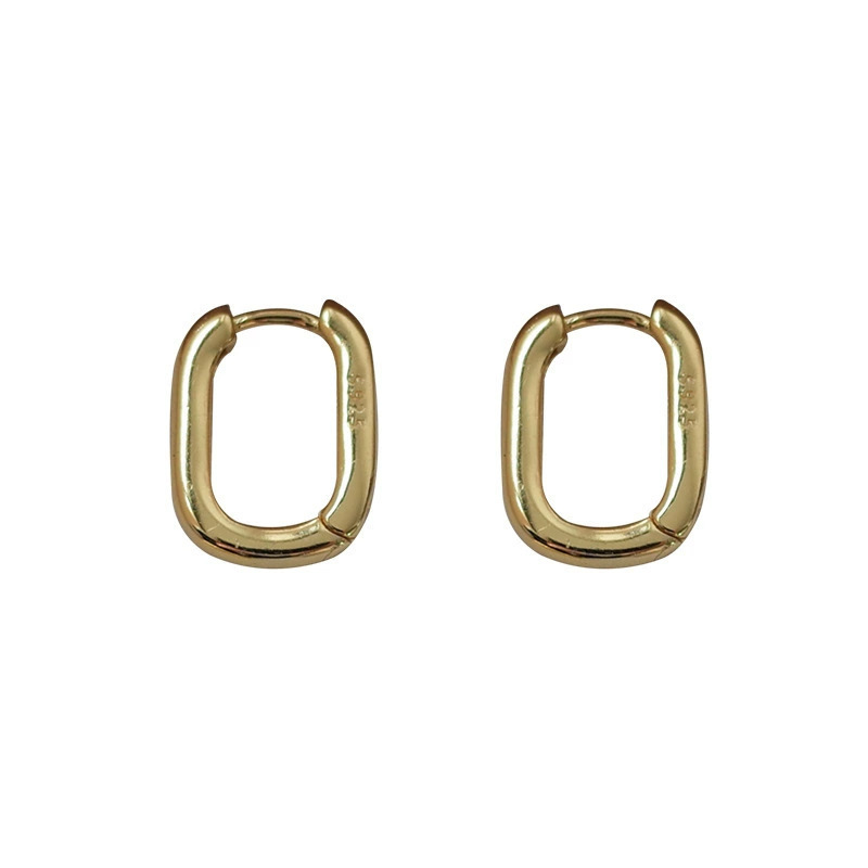 1 Pair New Arrival French Vintage Metal Hoop Earrings, Minimalist Niche Design Circle Star Ins Style High-End Fashion Stud Earrings For Women - Image 6
