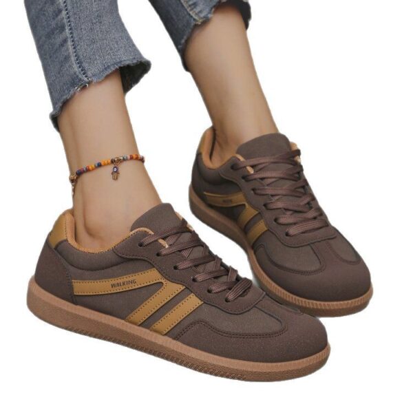 European And American-style Retro Color-Block Sneakers - Image 2