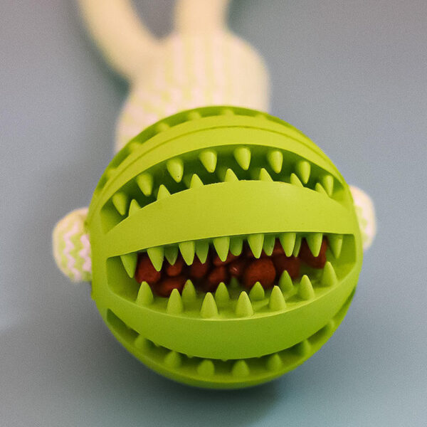 Dog Toys Treat Balls Interactive Hemp Rope Rubber Leaking Balls For Small Dogs Chewing Bite Resistant Toys Pet Tooth Cleaning Bite Resistant Toy Ball For Pet Dogs Puppy - Image 10