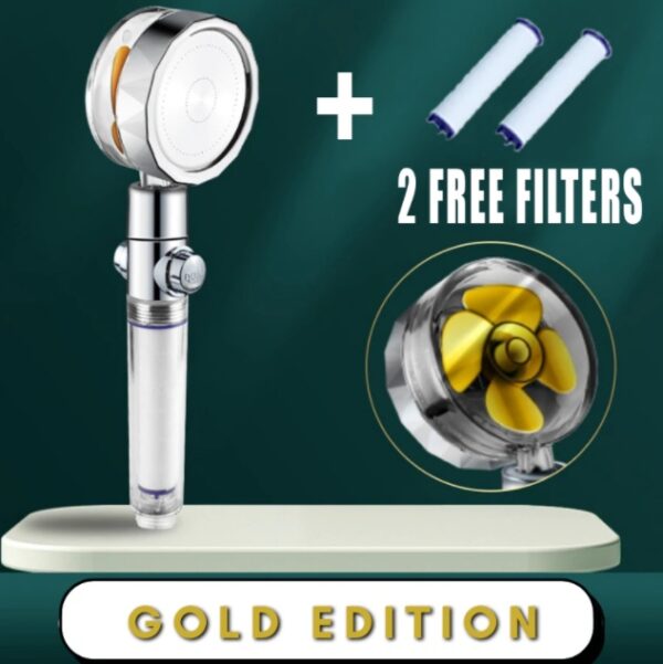 Shower Head Water Saving Flow 360 Degrees Rotating With Small Fan ABS Rain High Pressure Spray Nozzle Bathroom Accessories - Image 31