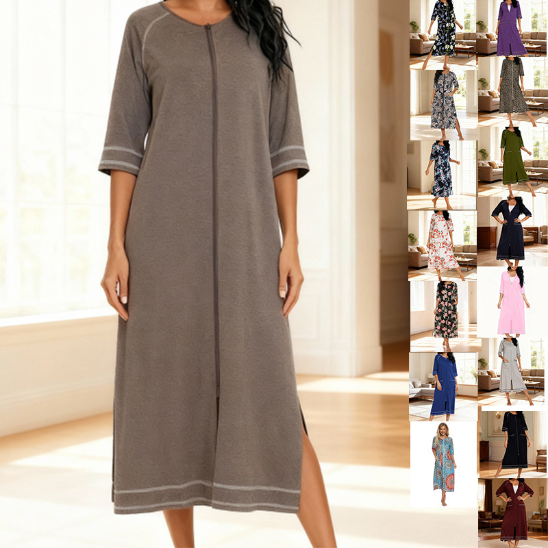 Comfortable Cardigan Womens Base-Layer Pajamas For Autumn And Winter - Image 1