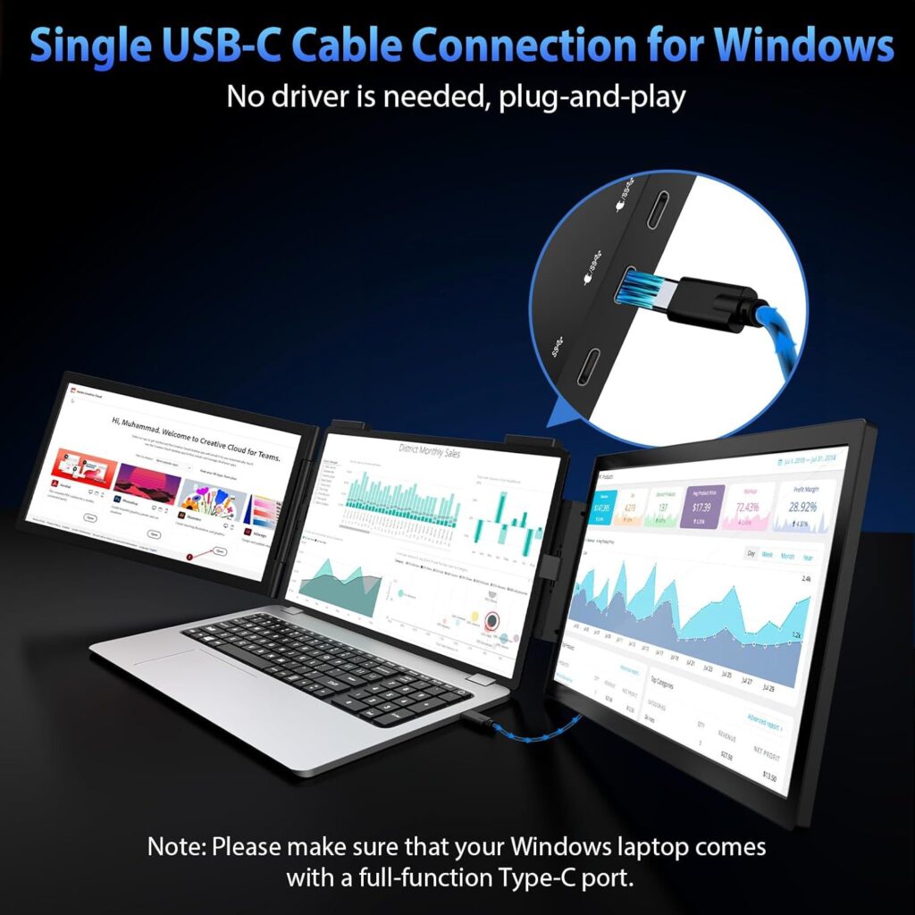 14-inch Dual-Screen Portable Monitor Laptop Expansion Screen