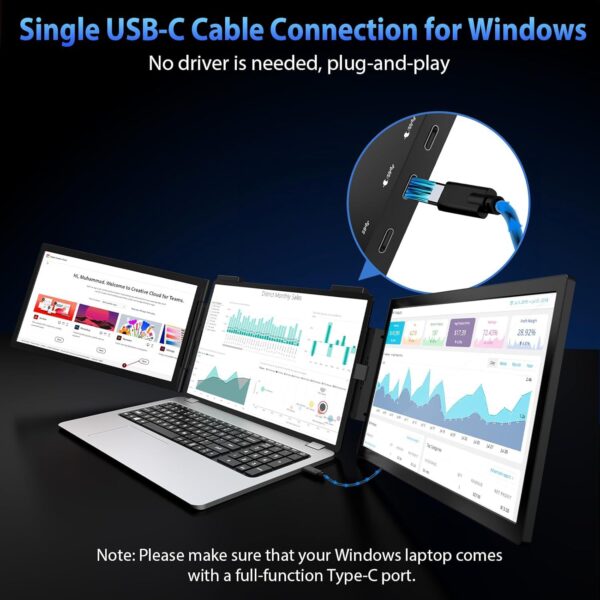 14-inch Dual-Screen Portable Monitor Laptop Expansion Screen - Image 19