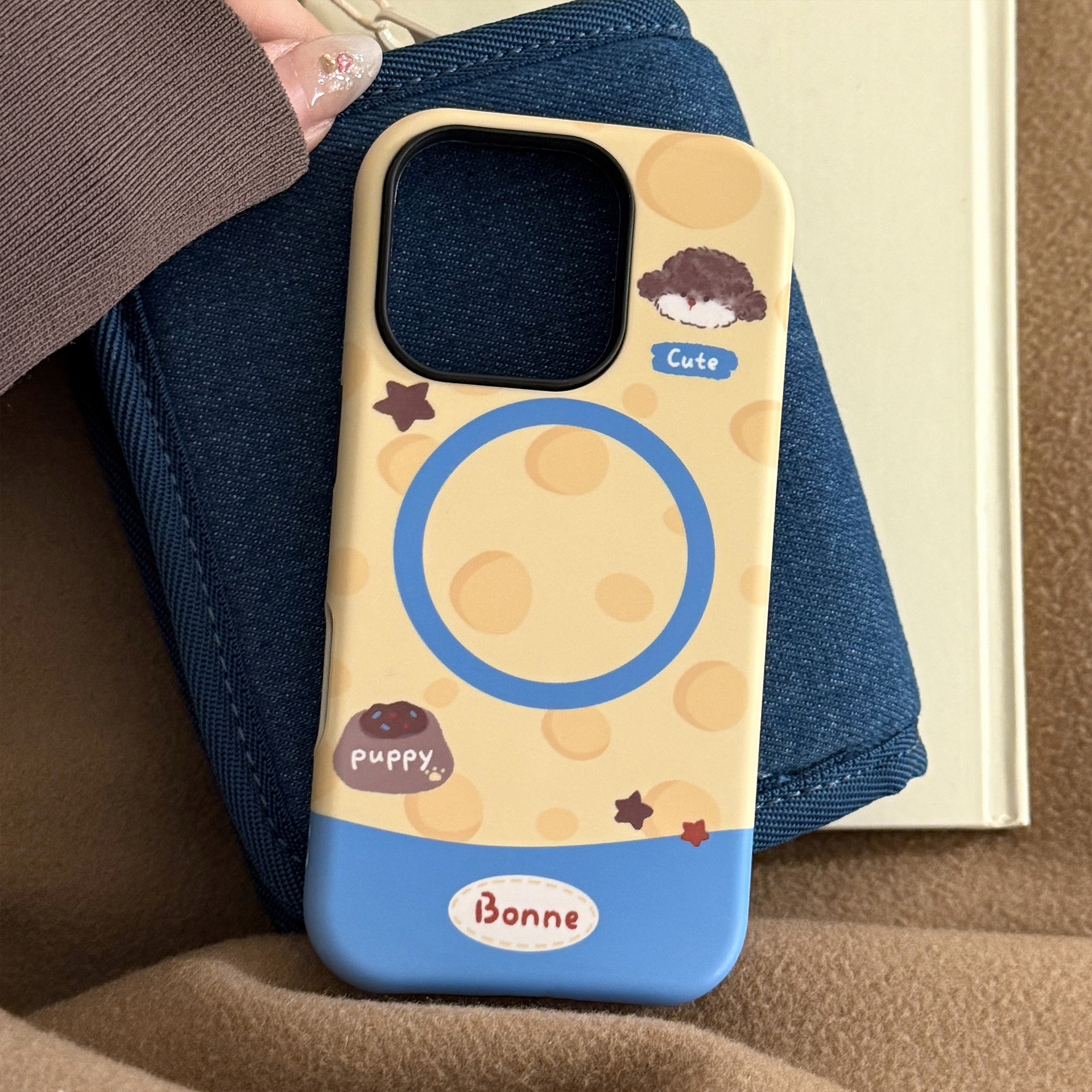 Cheese Puppy Magnetic Holder Phone Case With Cartoon Film Design - Image 39