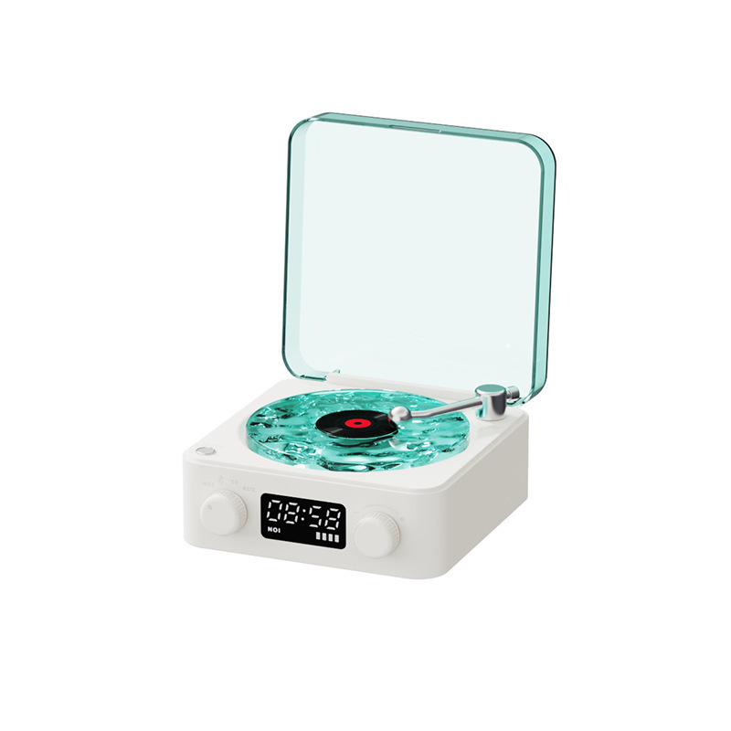 Retro Turntable Speaker Wireless Bluetooth-compatible 5.0 Vinyl Record Player Stereo Sound With White Noise RGB Projection Lamp Effect - Image 21