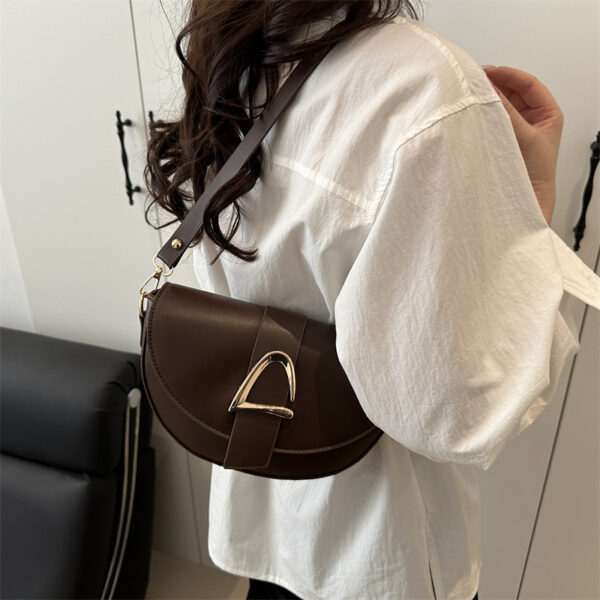 High-end, Fashionable Single-shoulder Bag Niche Saddle Bag - Image 2