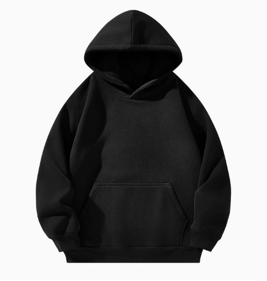Solid-color Hooded Sweatshirt Unisex Simple Fleece-lined Thickened Hoodie - Image 2
