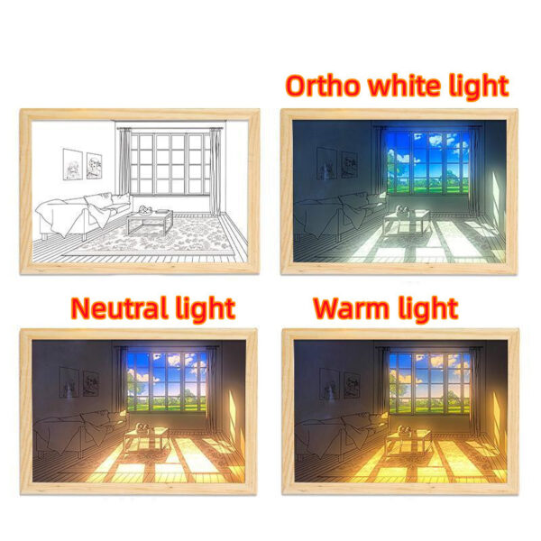 Illuminated Picture LED Decorative Light Painting Bedside Picture Style Creative Modern Simulate Sunshine Drawing Night Light Gift - Image 30