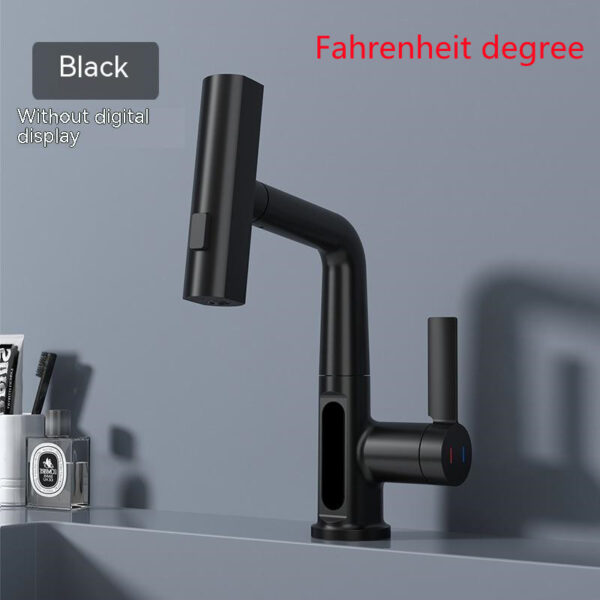Intelligent Digital Display Faucet Pull-out Basin Faucet Temperature Digital Display Rotation - Image 12