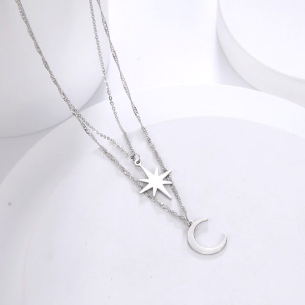 Japan-Korea Style Trendy Titanium Steel Cutout Fashionable Minimalist Clavicle Chain - Image 10