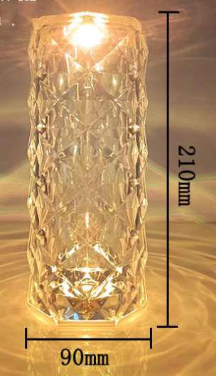 Creative Crystal Diamond Table Lamp Rechargeable Acrylic Bedroom Bedside - Image 10