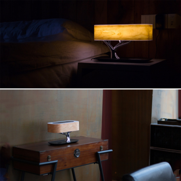 Creative Tree Light Table Lamp Bluetooth-Compatiable Music Speaker Bedside Light Dimmable Phone Wireless Charging Desk Lights - Image 13