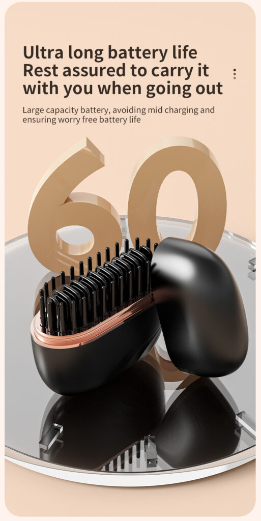 Mini Hair Straightening Comb Wireless Charging Portable Multifunctional Hair Care Not Hurt Hair Styling Comb Hair Straightener