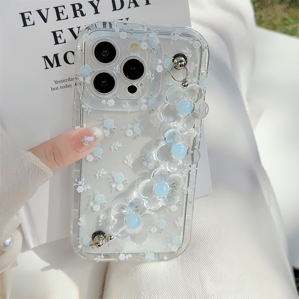 Fresh And Summery Blue Floral Phone Case - Image 5