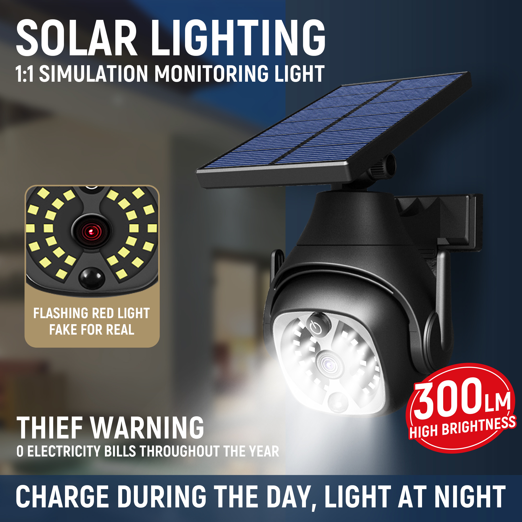 Solar Powered Outdoor Courtyard Lights Household Lighting Lights Human Sensing Lights Outdoor Waterproof Street Lights Balcony Solar Wall Lights - Image 1