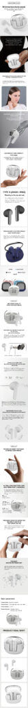 Wireless Bluetooth-compatible Headset Transparent Mini Bin