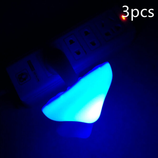LED Night Light Mushroom Wall Socket Lamp EU US Plug Warm White Light-control Sensor Bedroom Light Home Decoration - Image 26