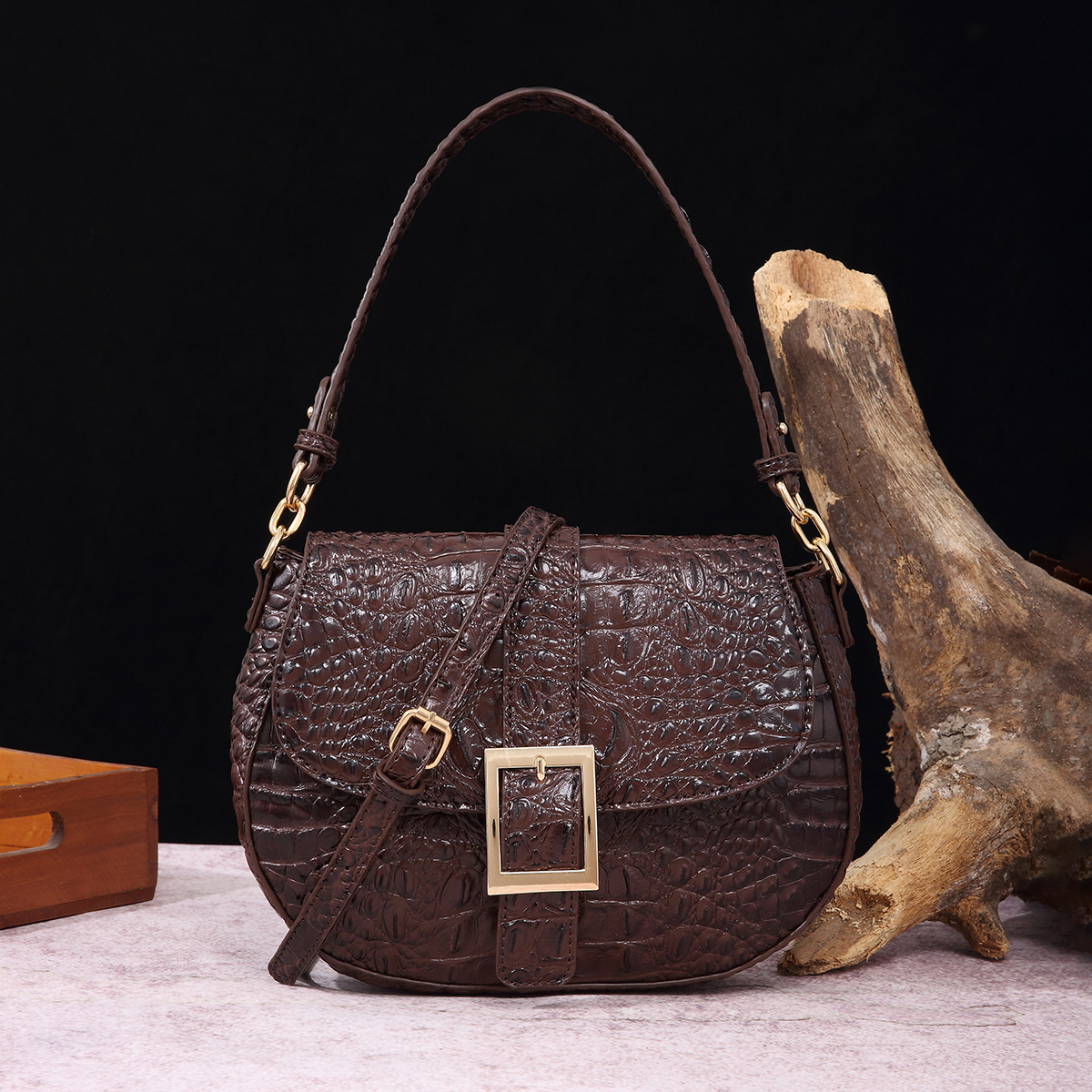 Handheld armpit crossbody baguette women's bag - Image 20