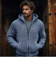 Mens Zippered Casual Printed Sweatshirt With No Pockets - Image 39