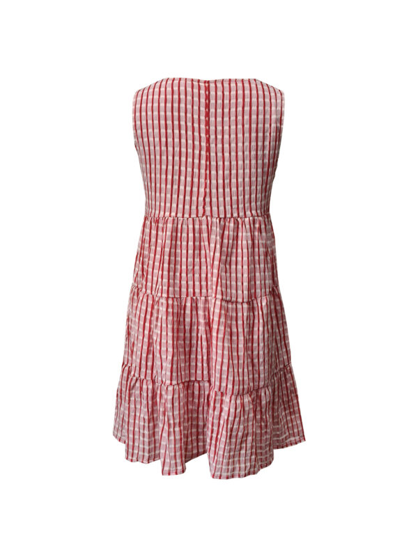 Women's Casual Solid-Colored Hollow-Out Vest Dress For Lunch Break - Image 10