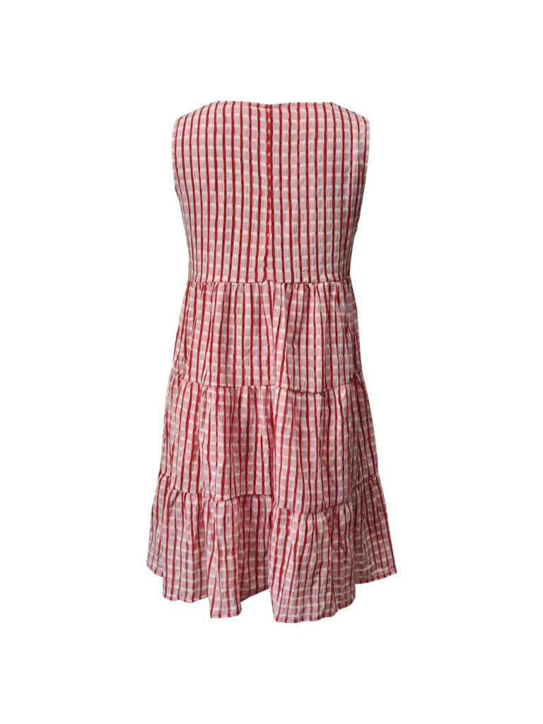 Women's Casual Solid-Colored Hollow-Out Vest Dress For Lunch Break