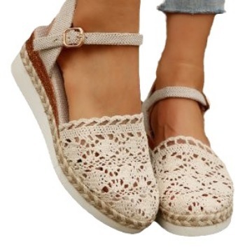 Women's Outerwear Hemp Rope Lace Casual Sandals - Image 6