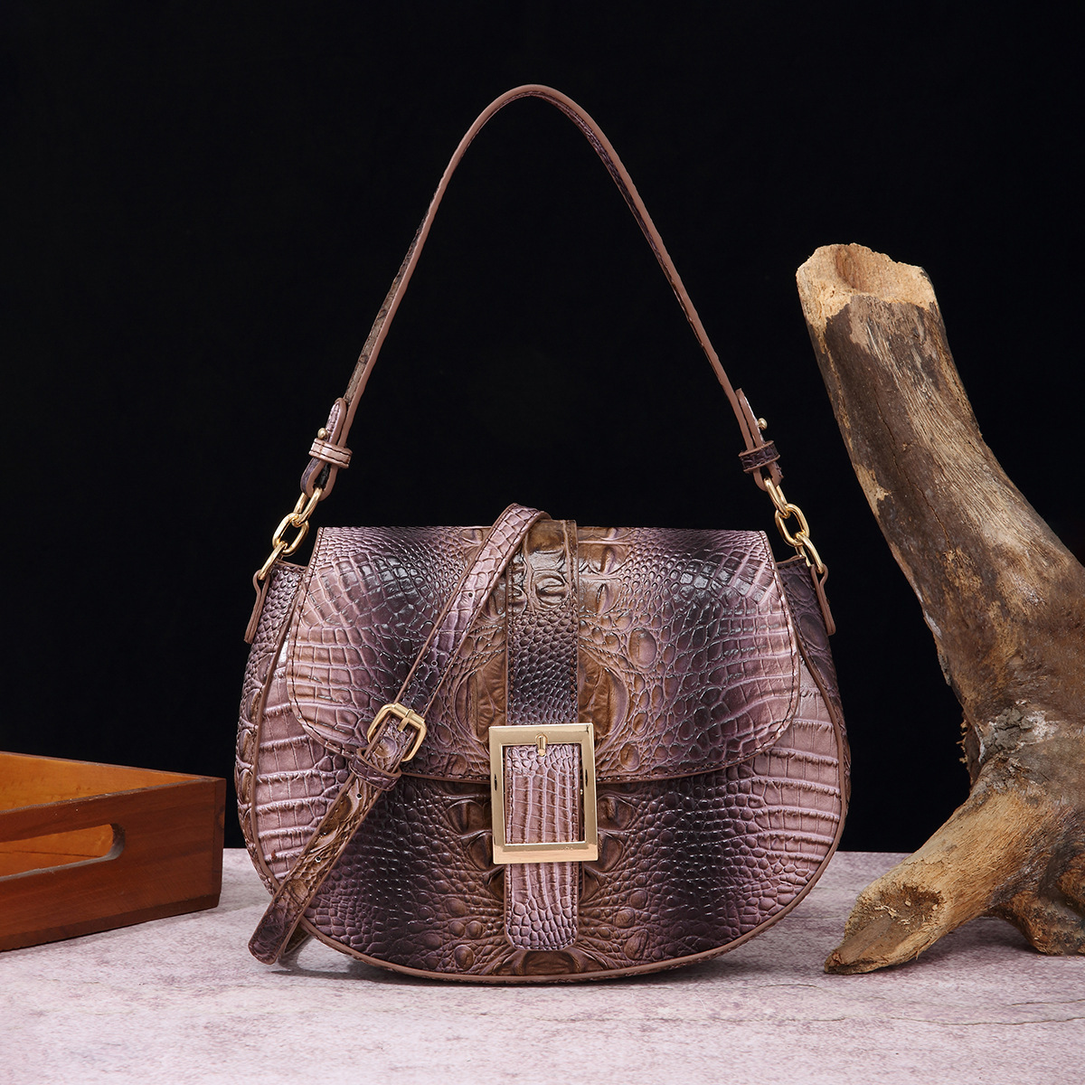 Handheld armpit crossbody baguette women's bag - Image 21