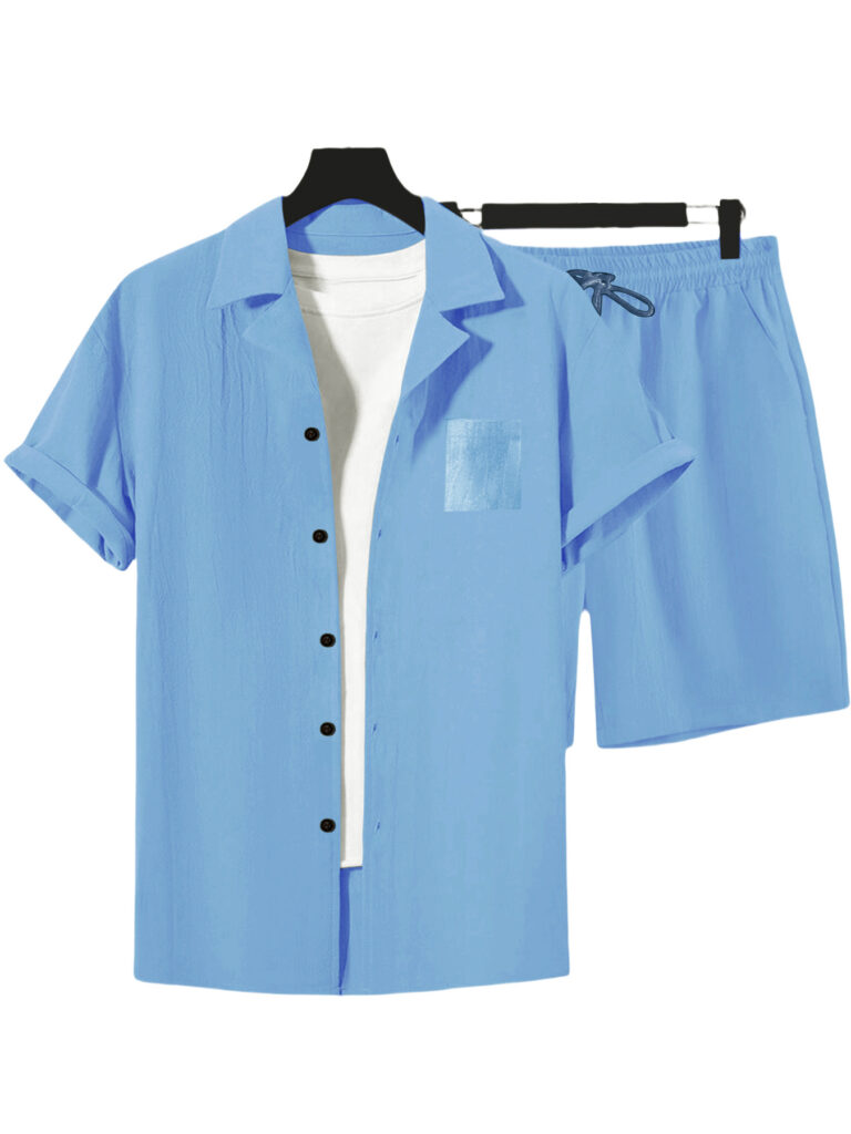 Men's Casual Linen Loose-Fit Button-Up Shirt With Lapel Collar