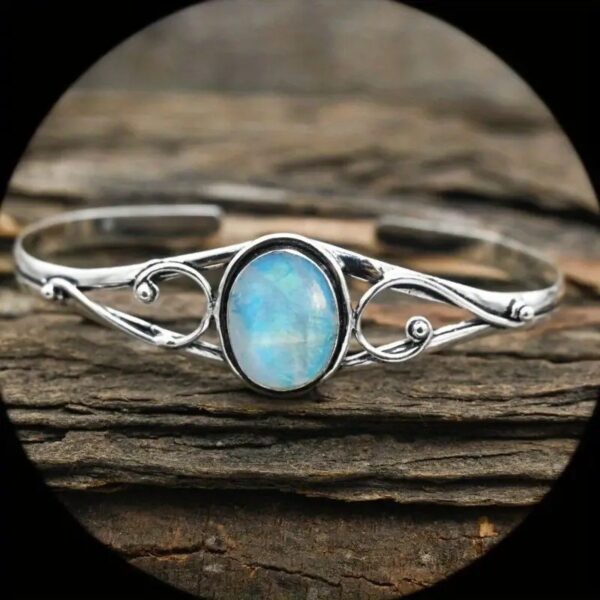 Retro-style Fashionable Personalized Oval Hollow-out Adjustable Bracelet