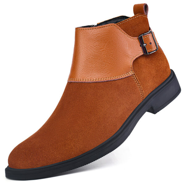 High-top British-style Leather Zip-up Ankle Boots - Image 45